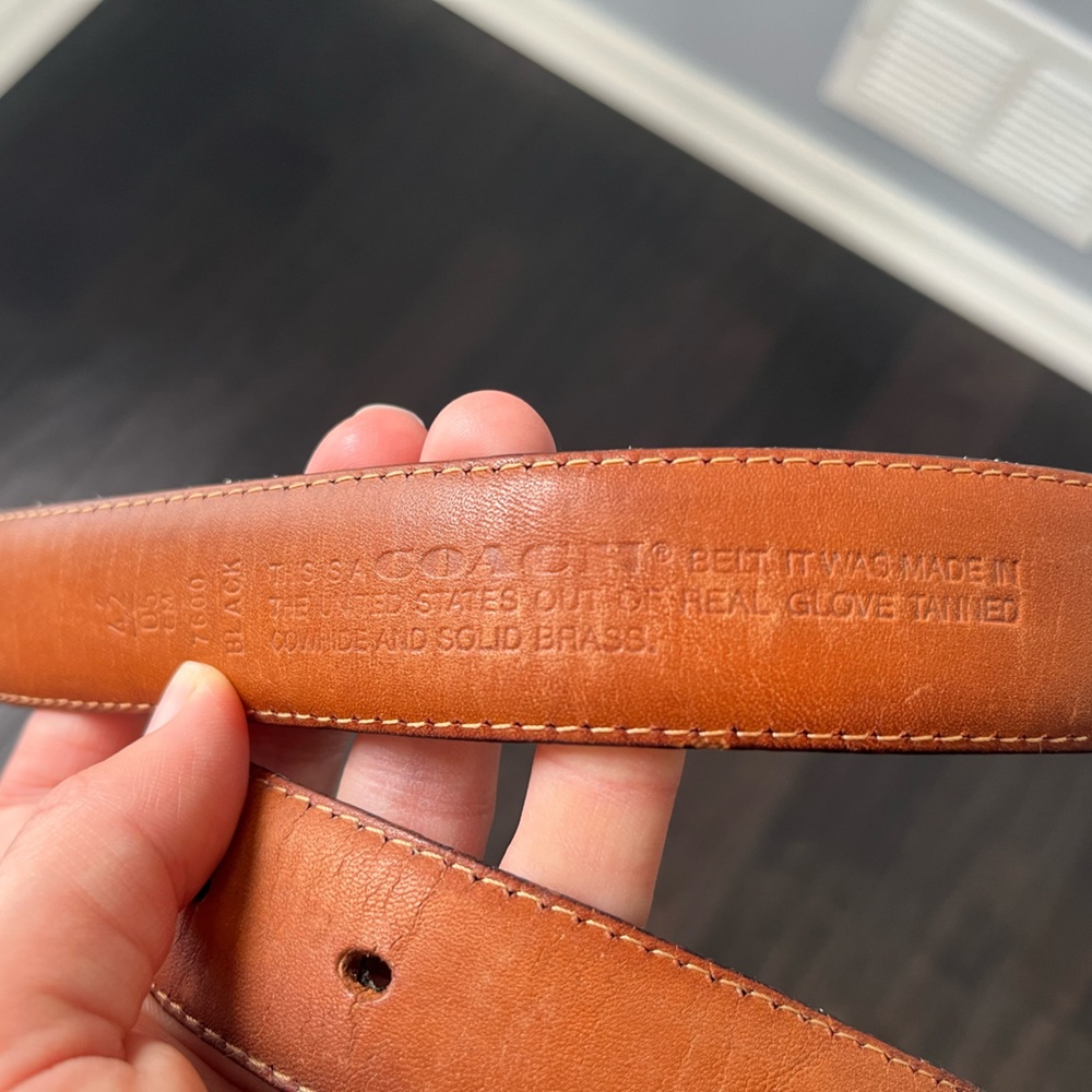 Coach 7600 Black Leather Belt- Size 42”/ 105cm - Picture 2 of 12